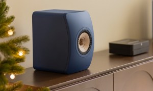 The KEF LS50 Meta passive bookshelf speaker.