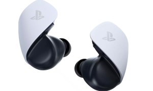 The Sony Pulse Explore wireless gaming earbuds on a white background.