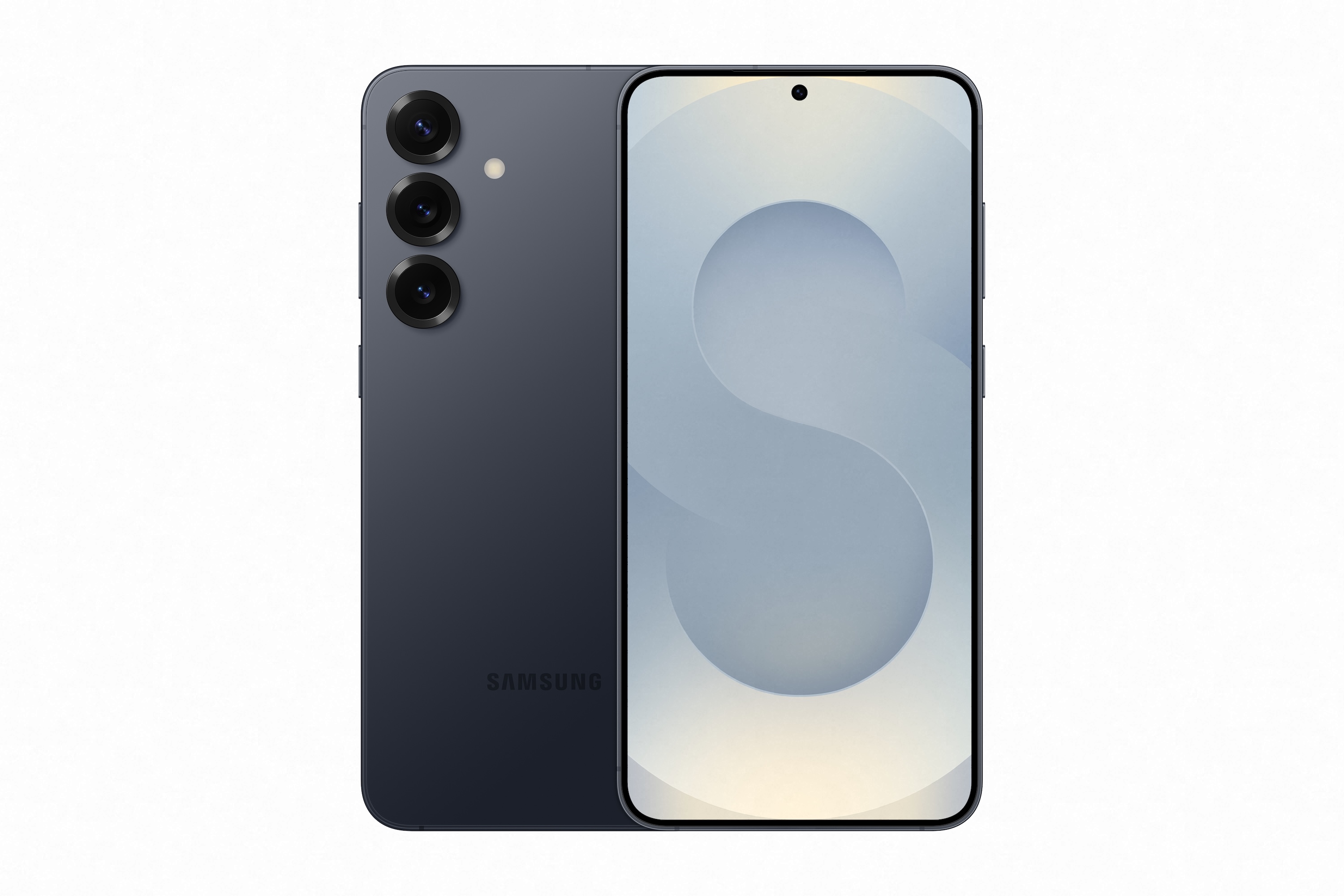 The Samsung Galaxy S25 Plus in Blue Black.
