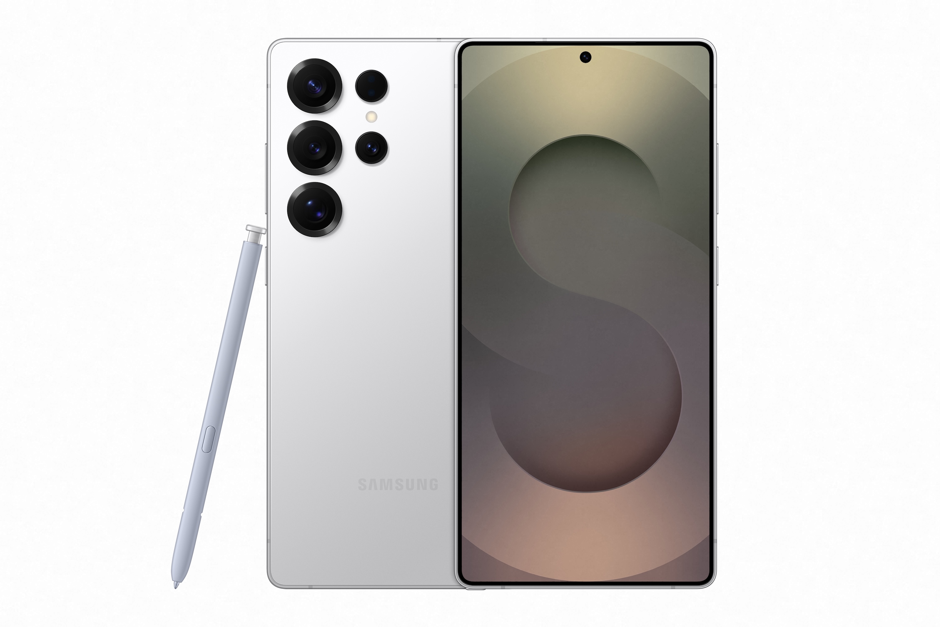 The Samsung Galaxy S25 Ultra in Titanium White