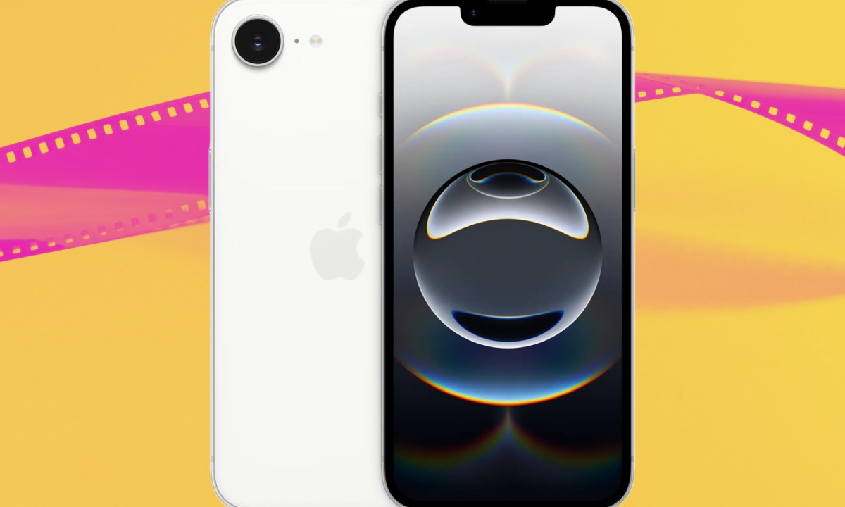Rear and front profile of the iPhone 16e