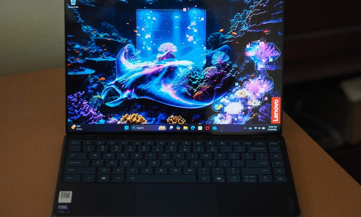 Lenovo Yoga Slim 9i 14 Gen 10 front view showing display and keyboard.