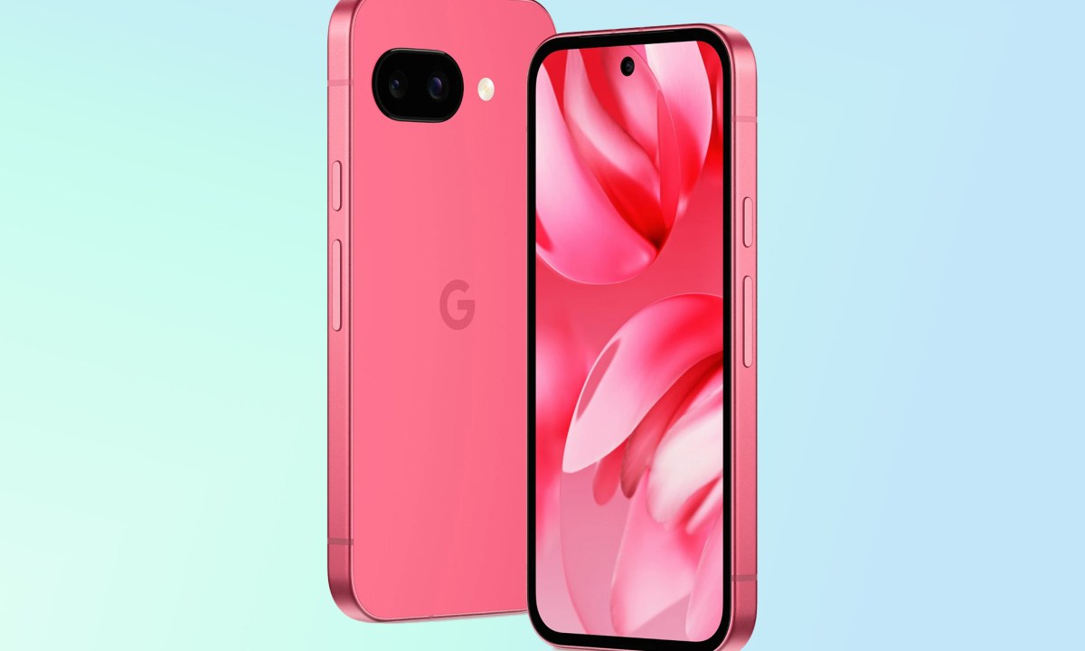 Google Pixel 9a Peony pink leaked image.