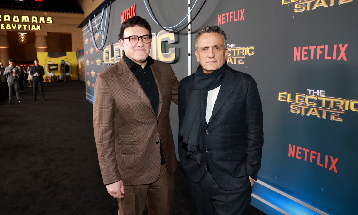 The Russo Brothers pose for a photo on the red carpet.