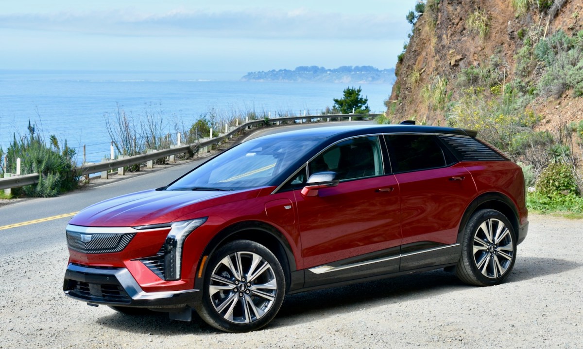 2025 Cadillac Optiq front quarter view.