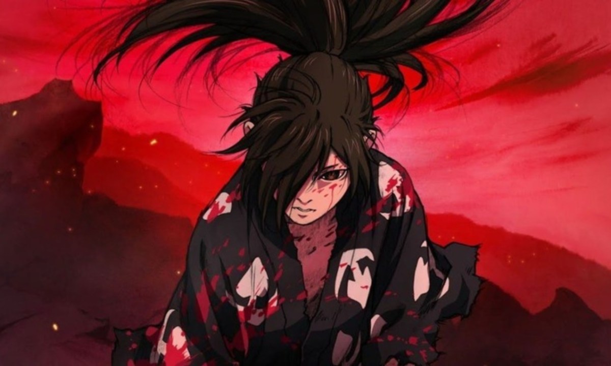 A bloodied Hyakkimaru in the 2019 Dororo anime series.