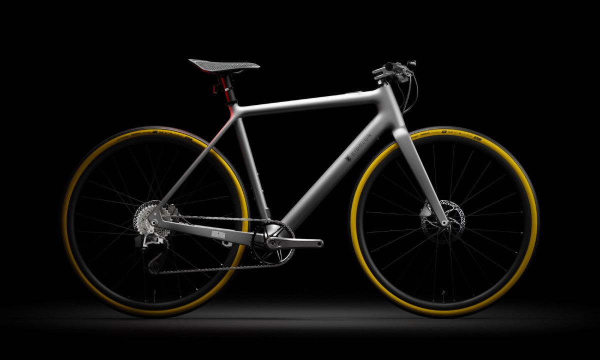 Ponomarets EIDOLON bespoke ebike in platinum grey, right sideview.