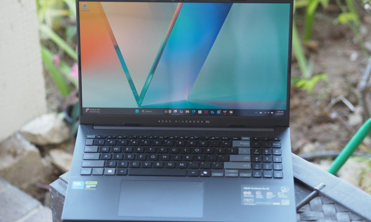 ASUS Vivobook Pro 15 2025 front view showing display and keyboard.