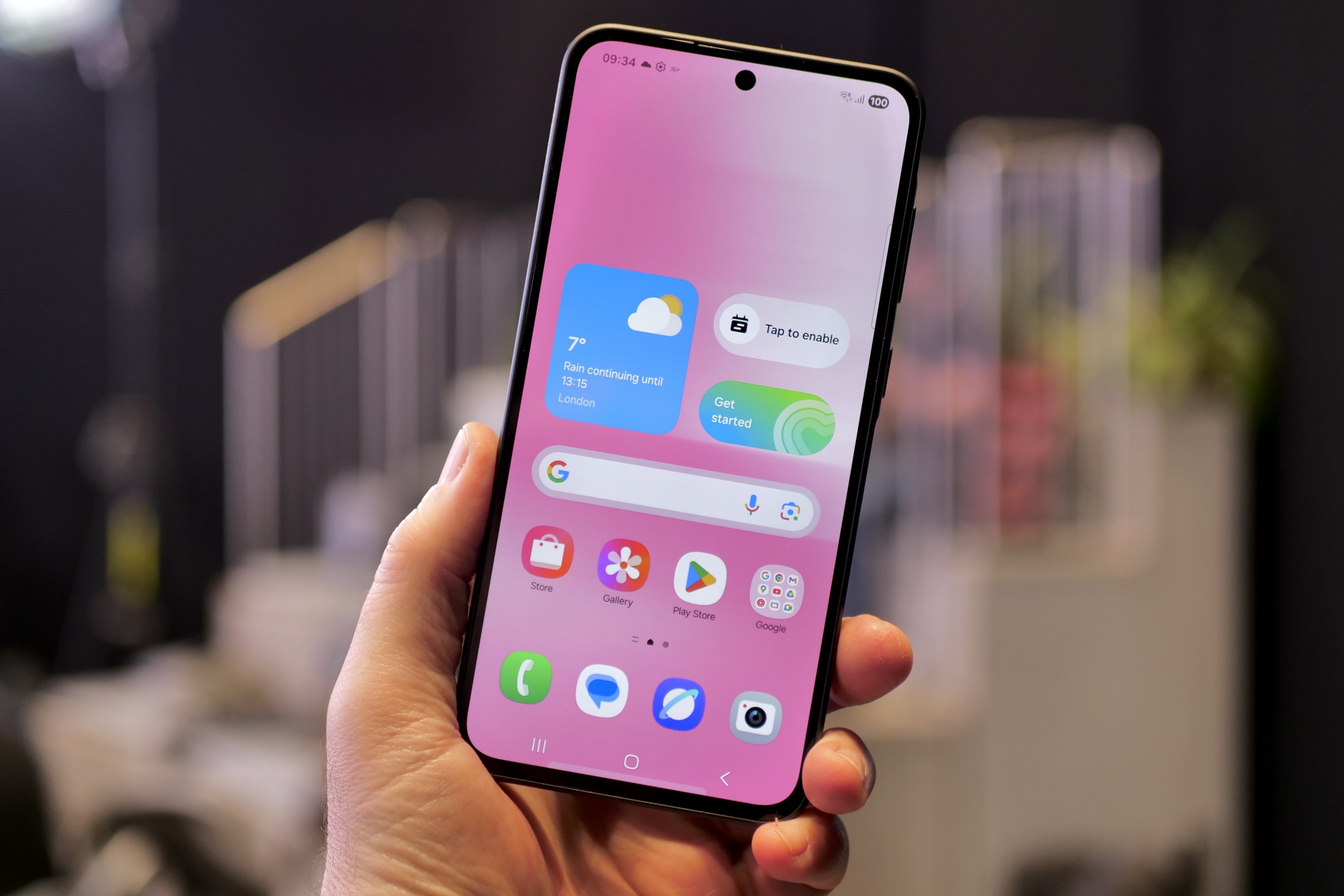 The screen on the Samsung Galaxy A36.