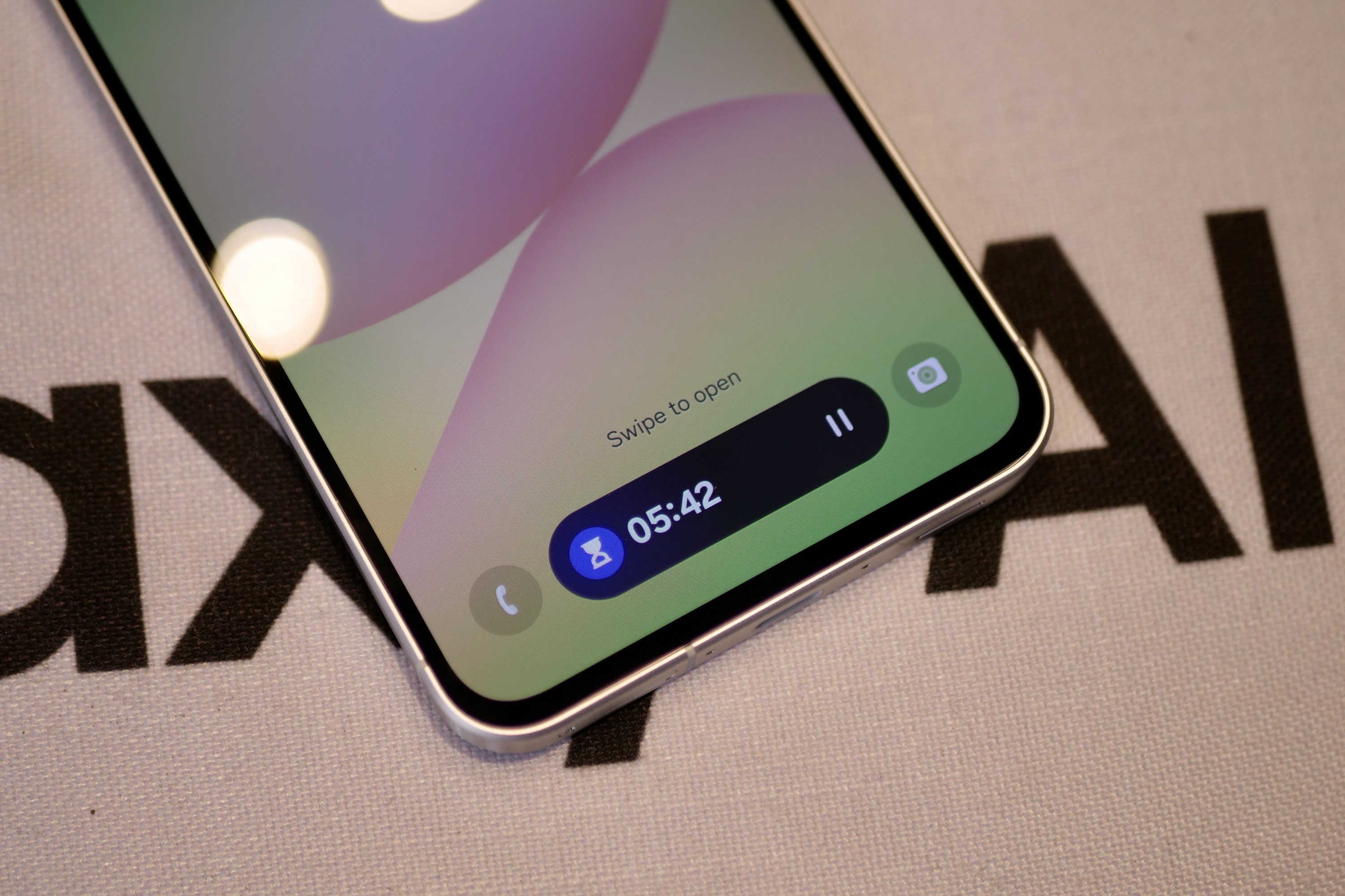 The Now Bar on the Samsung Galaxy A56.