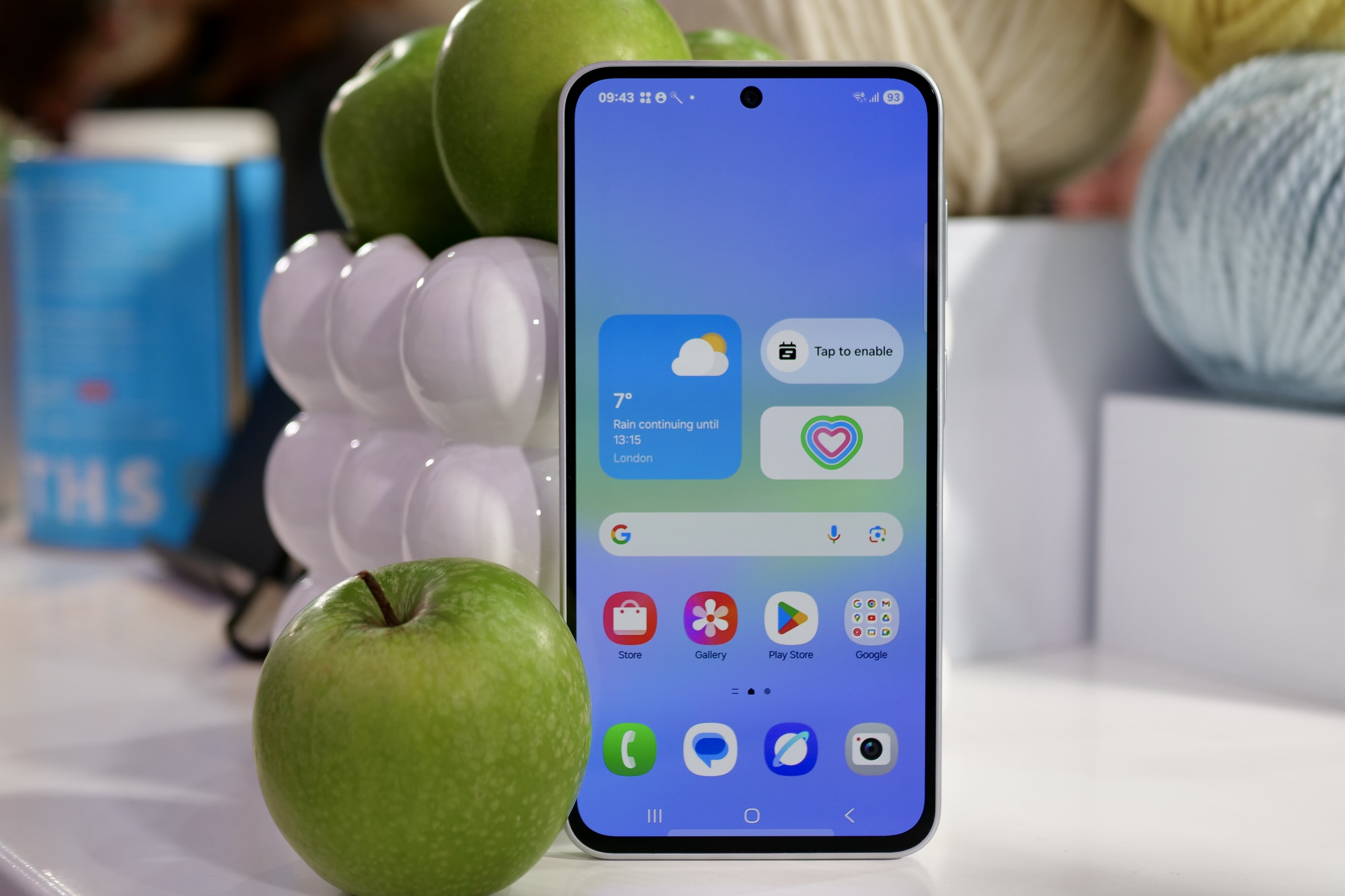 The Samsung Galaxy A56's screen.