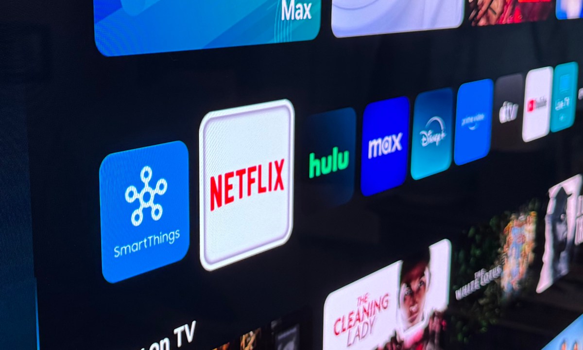 The Netflix app being displayed on a Samsung S90C OLED TV.