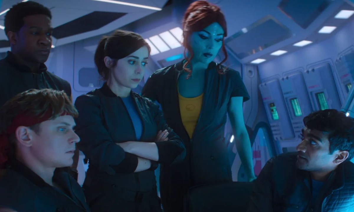 The cast of Black Mirror Season 7's USS McAlister: Into Infinity.