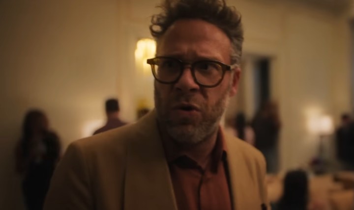 Seth Rogen looking worried in "The Studio."